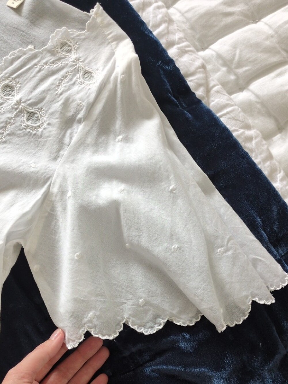Doen Kacy Top, White Eyelet, Small - Picture 7 of 16
